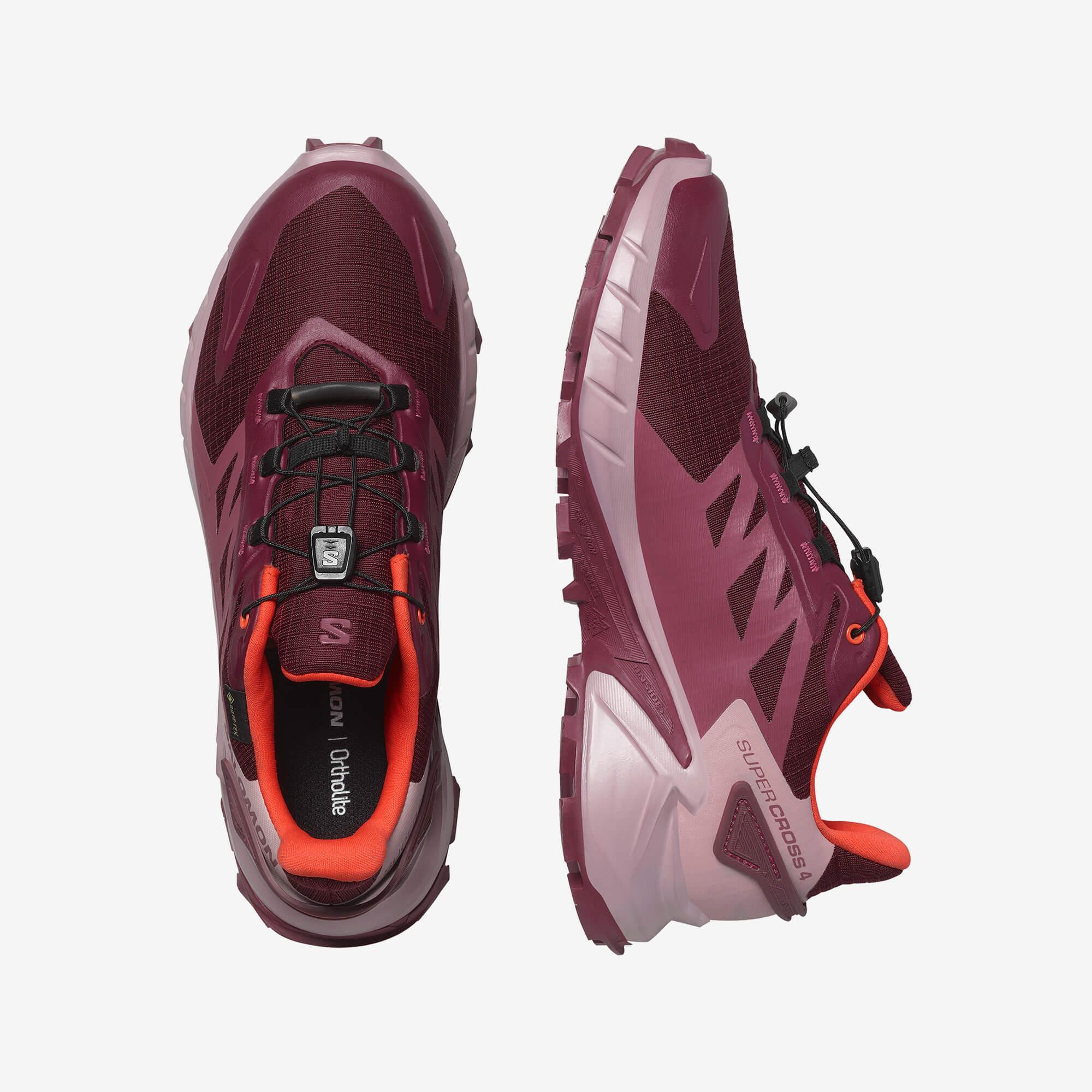 Salomon SUPERCROSS 4 GORE-TEX Kadın Koşu Ayakkabısı Nine Iron L47976100 - Bordo - L47594500 - image 2