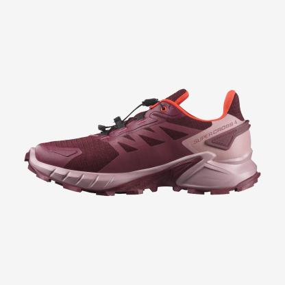 Salomon SUPERCROSS 4 GORE-TEX Kadın Koşu Ayakkabısı Nine Iron L47976100 - Bordo - L47594500 - image 3