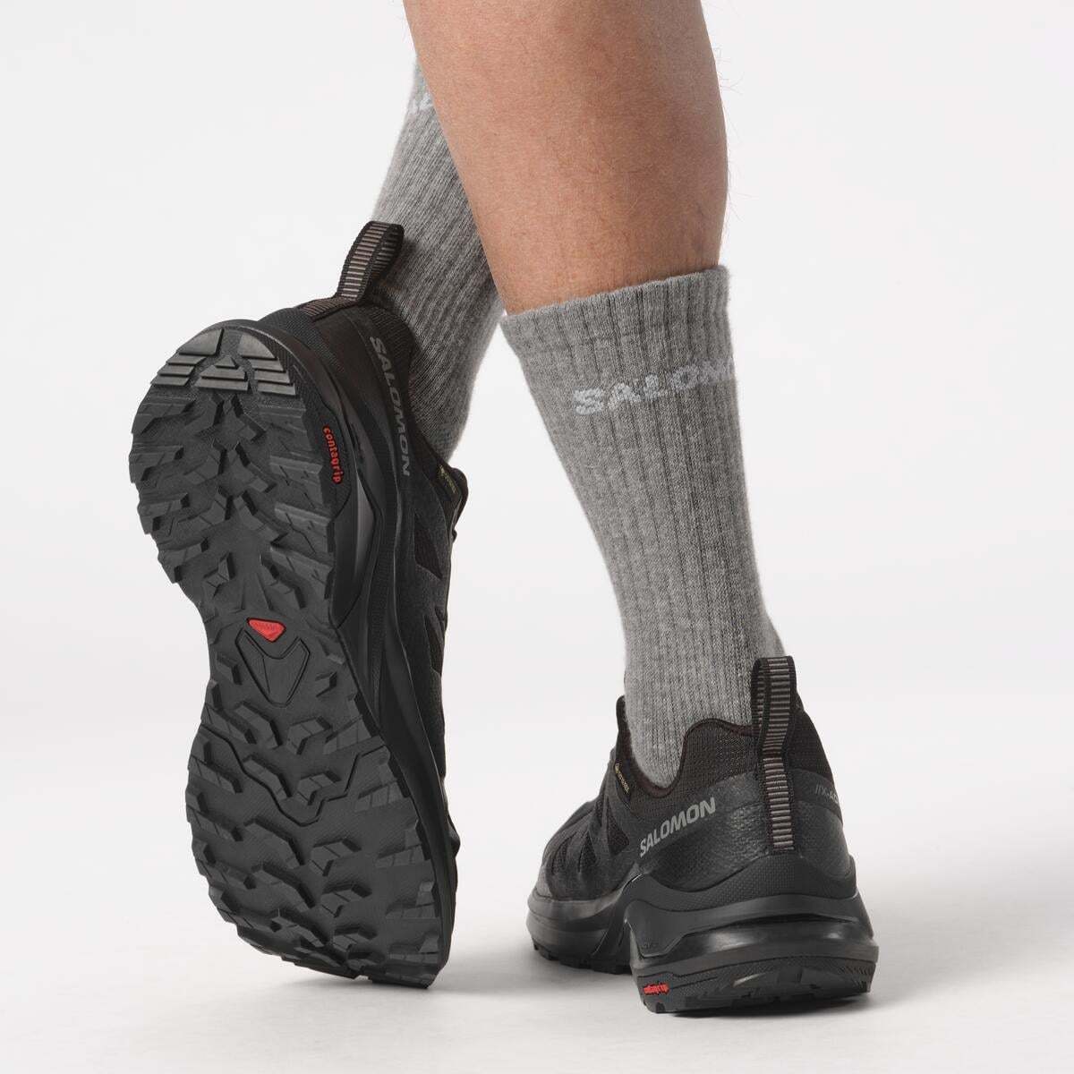 Salomon X-Adventure Gore-Tex Erkek Outdoor Ayakkabı - Siyah - Siyah - L47321100 - image 6