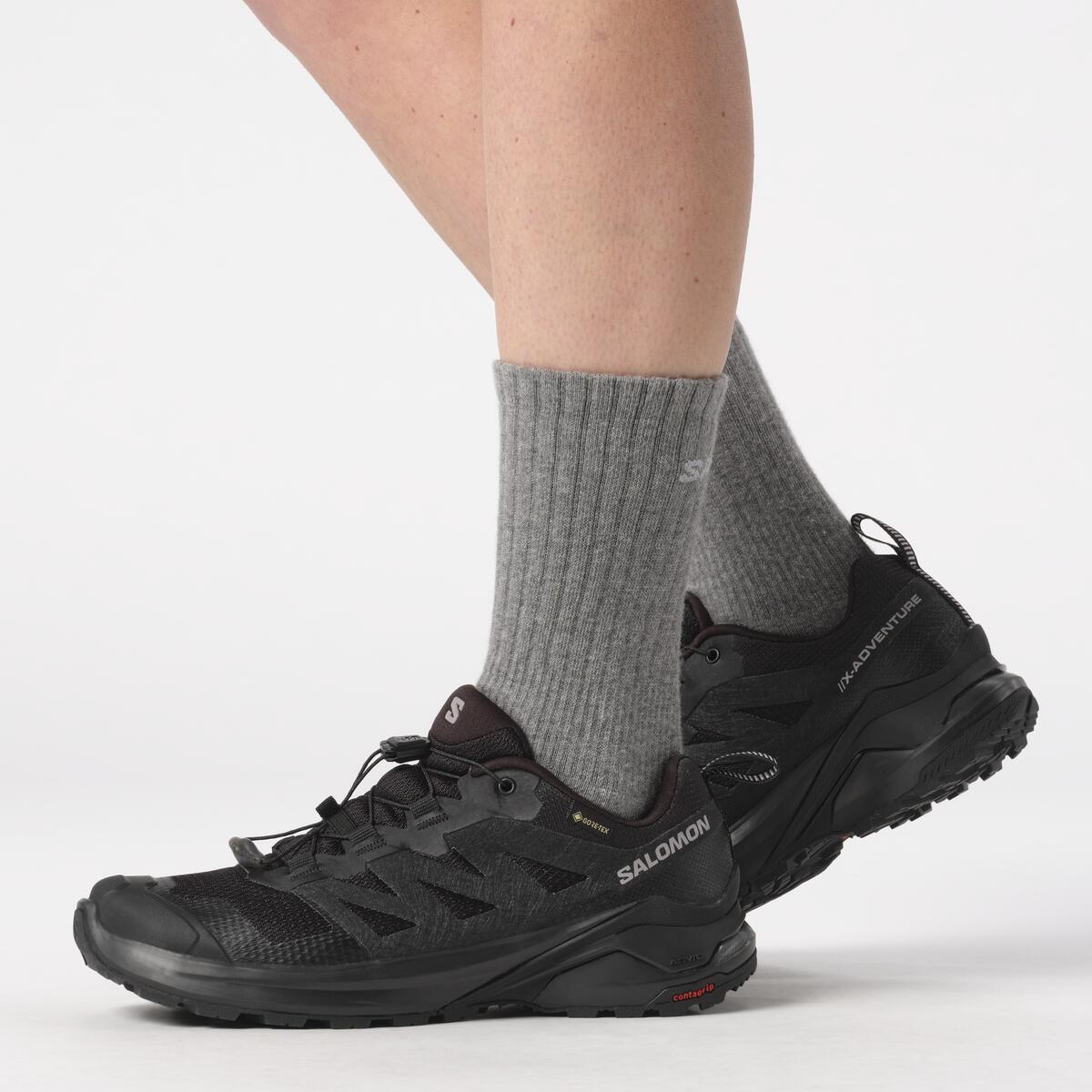Salomon X-Adventure Gore-Tex Kadın Outdoor Ayakkabı - Siyah - Siyah - L47321800 - image 5