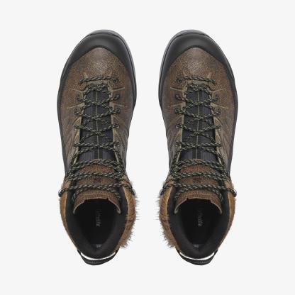 Salomon X-ALP MID DISTRESSED LEATHER GORE-TEX Unisex Sneaker Dark Earth L47795900 - Dark Earth - L47795900 - image 2