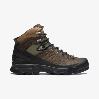 Salomon X-ALP MID DISTRESSED LEATHER GORE-TEX Unisex Sneaker Dark Earth L47795900 - Dark Earth - L47795900 - image 1