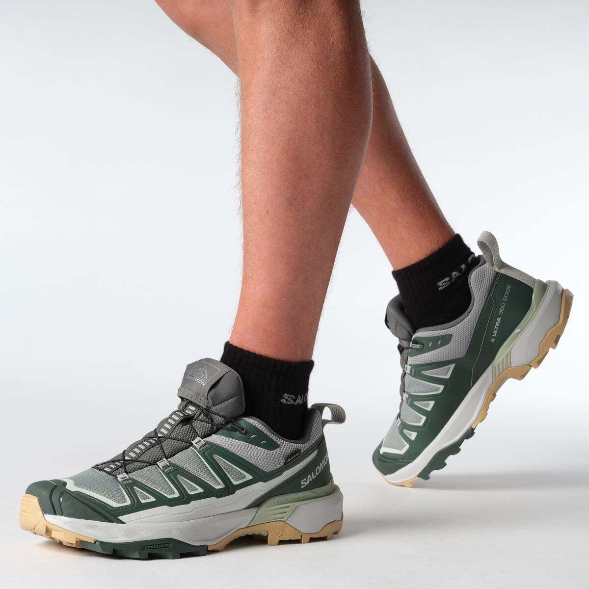 Salomon X Ultra 360 Edge Gore-tex Erkek Outdoor Ayakkabı - Siyah Beyaz - Monument - L47816700 - image 7