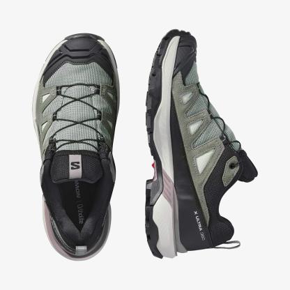 Salomon X ULTRA 360 LEATHER GORE-TEX Kadın Outdoor Ayakkabı Desert Tan L49158600 - Green Milieu - L47863500 - image 2