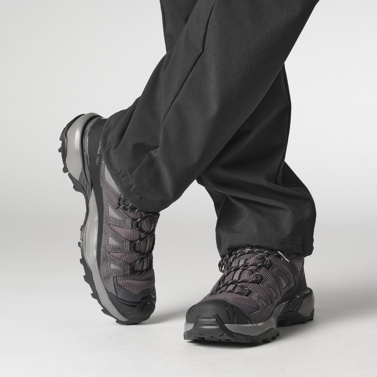 Salomon X Ultra 360 Leather Mid Gore-Tex Kadın Outdoor Botu - Gri - Gri - L47571100 - image 6