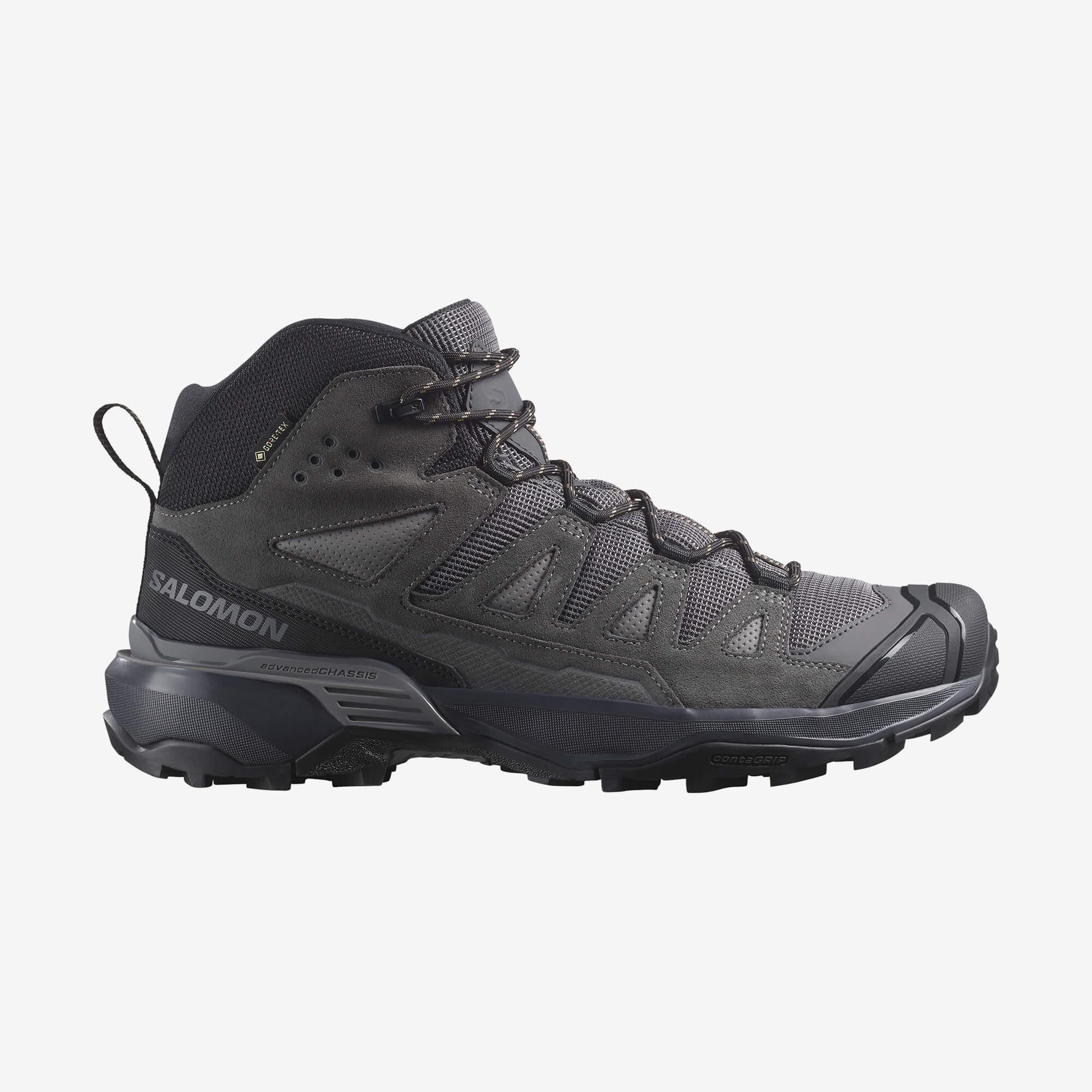 Salomon X Ultra 360 Leather Mid Gore-Tex Erkek Outdoor Botu - Kahve - Gri - L47570800 - image 1