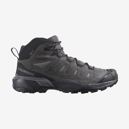 Salomon X Ultra 360 Leather Mid Gore-Tex Erkek Outdoor Botu - Kahve - Gri - L47570800 - image 1