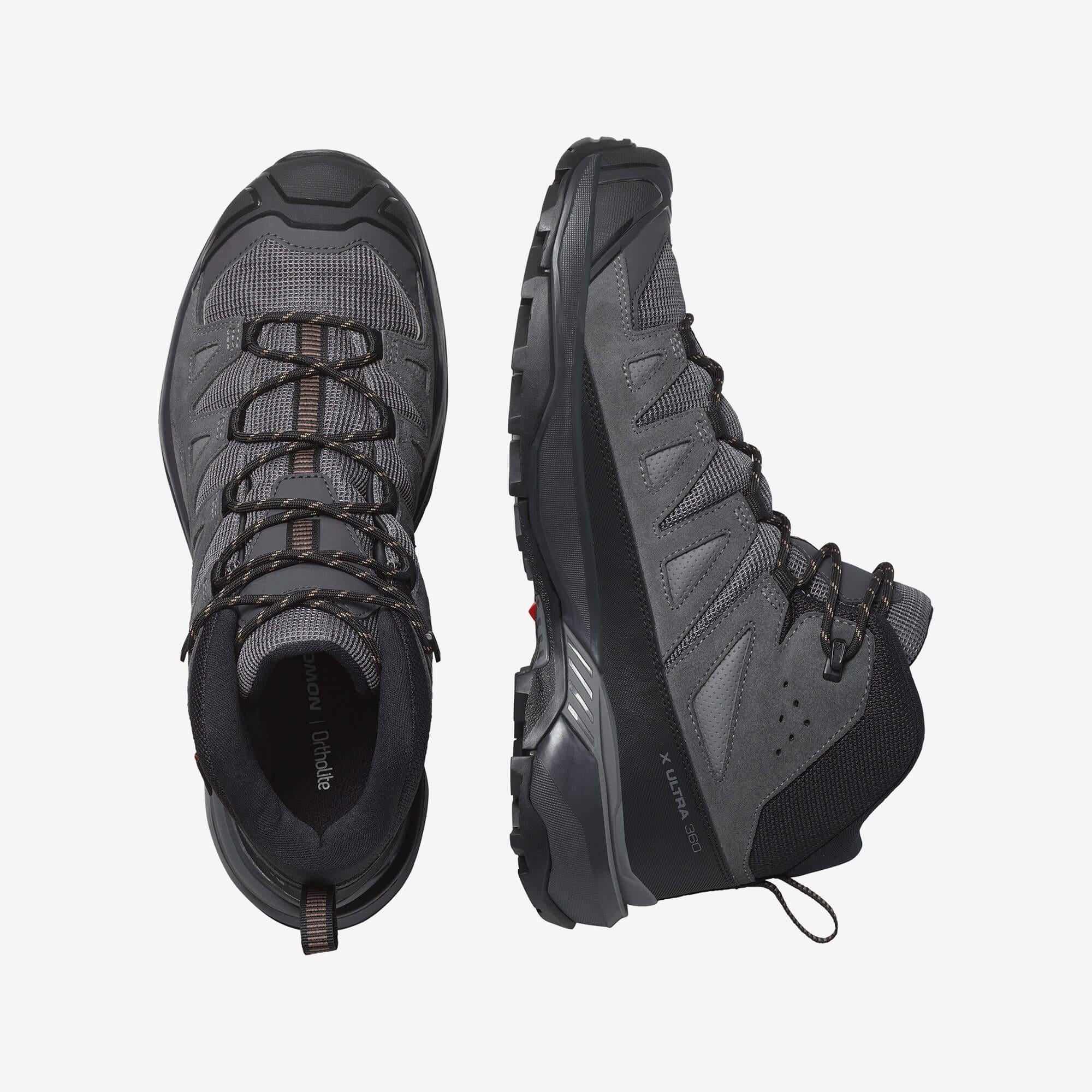 Salomon X Ultra 360 Leather Mid Gore-Tex Erkek Outdoor Botu - Kahve - Gri - L47570800 - image 2