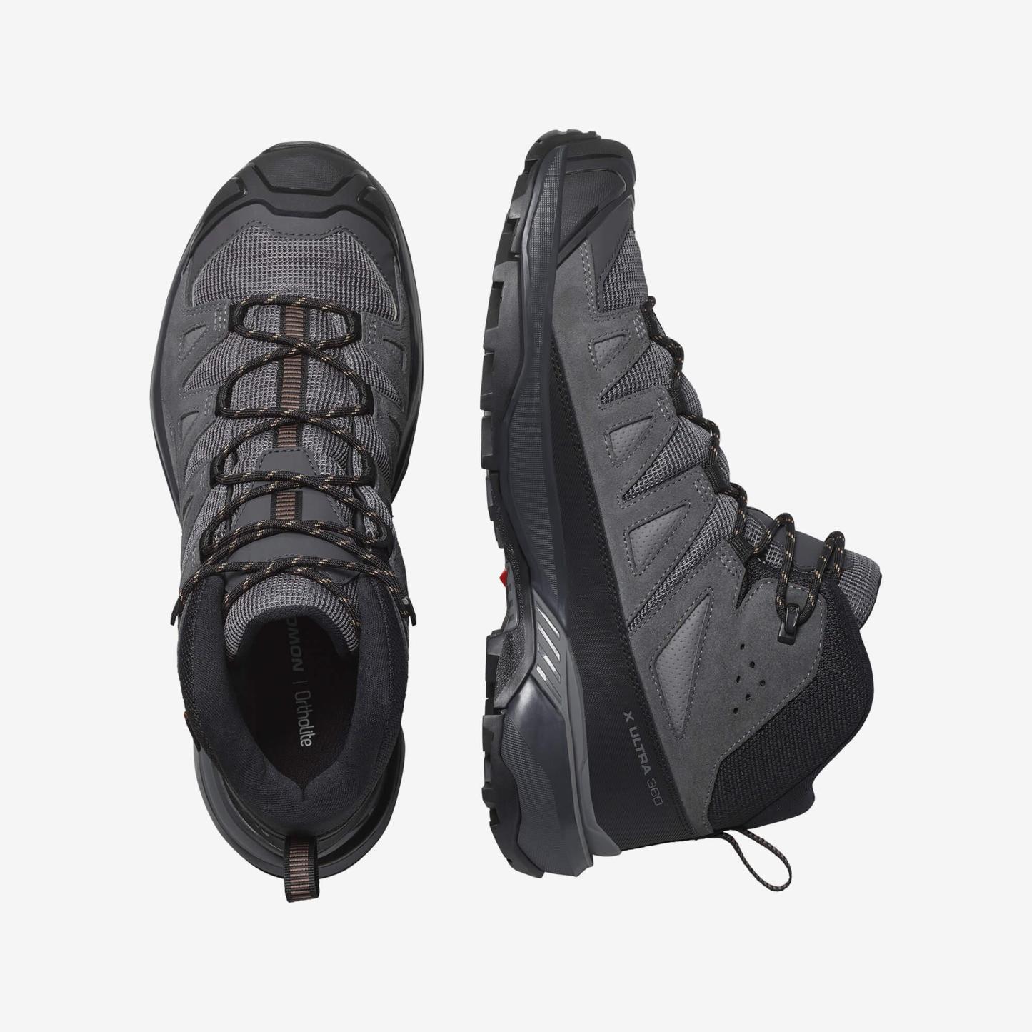 Salomon X ULTRA 360 LEATHER MID GORE-TEX Erkek Outdoor Botu Wrought Iron L47979600 - Gri - L47570800 - image 2