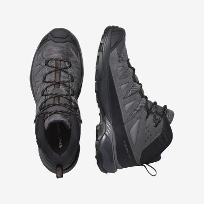 Salomon X ULTRA 360 LEATHER MID GORE-TEX Erkek Outdoor Botu Wrought Iron L47979600 - Gri - L47570800 - image 2