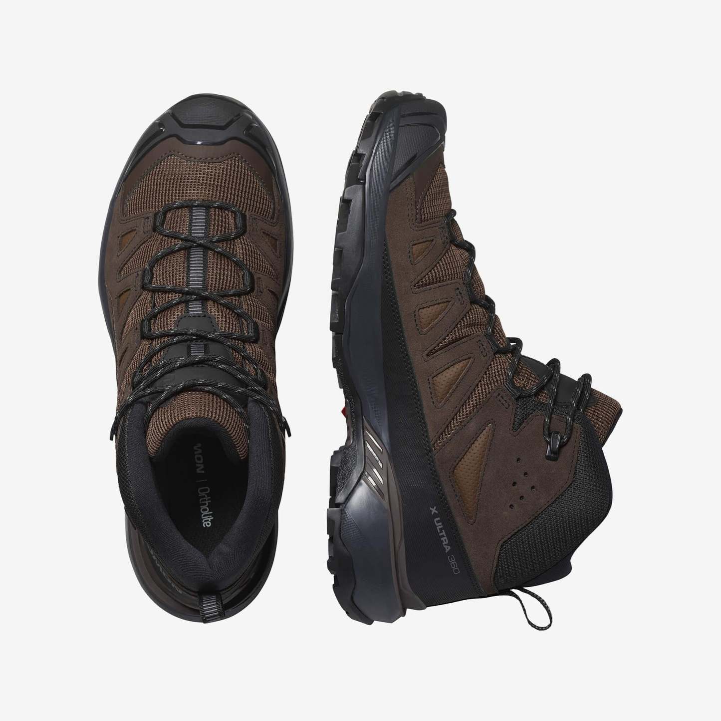 Salomon X Ultra 360 Leather Mid Gore-Tex Erkek Outdoor Botu - Kahve - Koyu Kahve - L47570900 - image 2