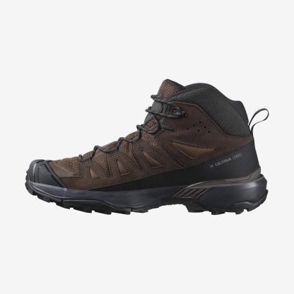 Salomon X Ultra 360 Leather Mid Gore-Tex Erkek Outdoor Botu - Kahve - Koyu Kahve - L47570900 - image 3