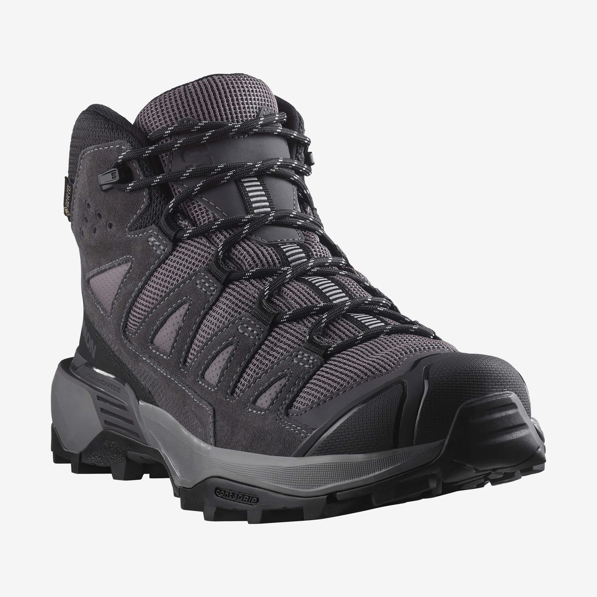Salomon X Ultra 360 Leather Mid Gore-Tex Kadın Outdoor Botu - Gri - Gri - L47571100 - image 3