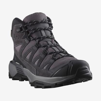 Salomon X Ultra 360 Leather Mid Gore-Tex Kadın Outdoor Botu - Gri - Gri - L47571100 - image 3