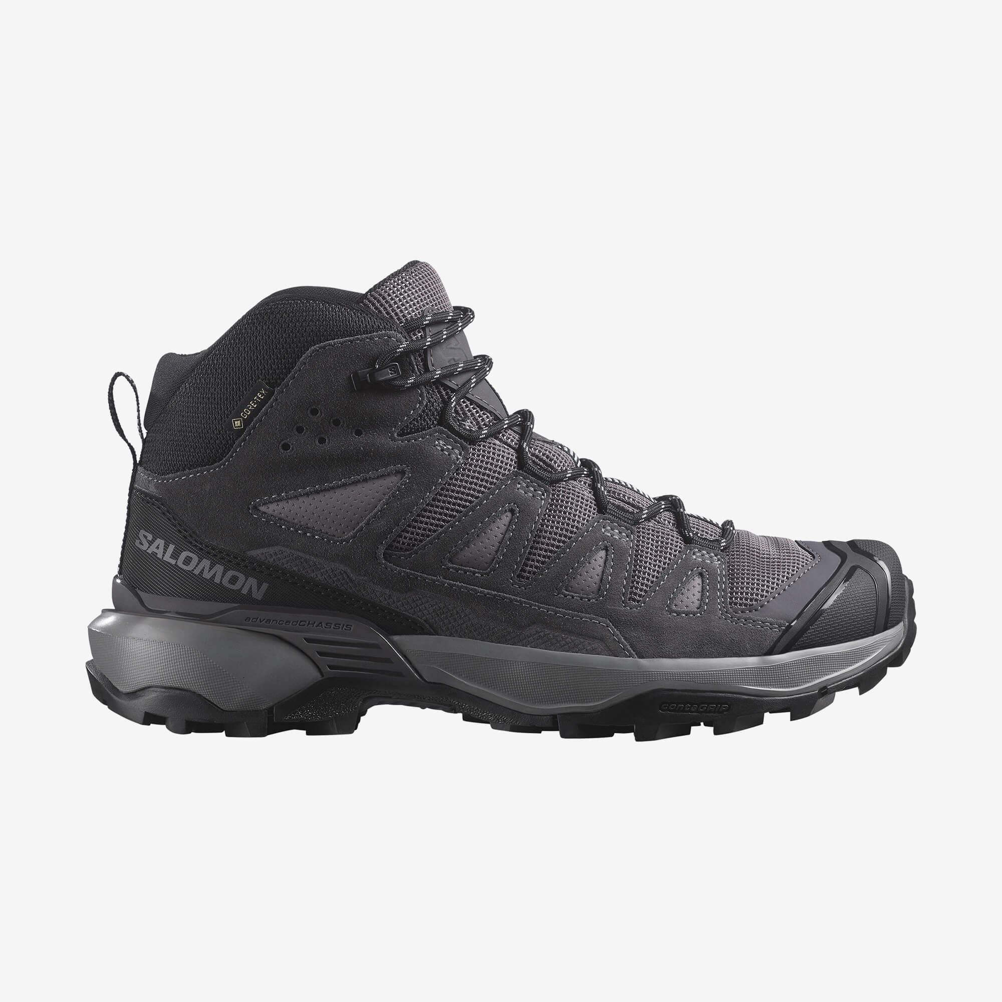 Salomon X Ultra 360 Leather Mid Gore-Tex Kadın Outdoor Botu - Gri - Gri - L47571100 - image 1