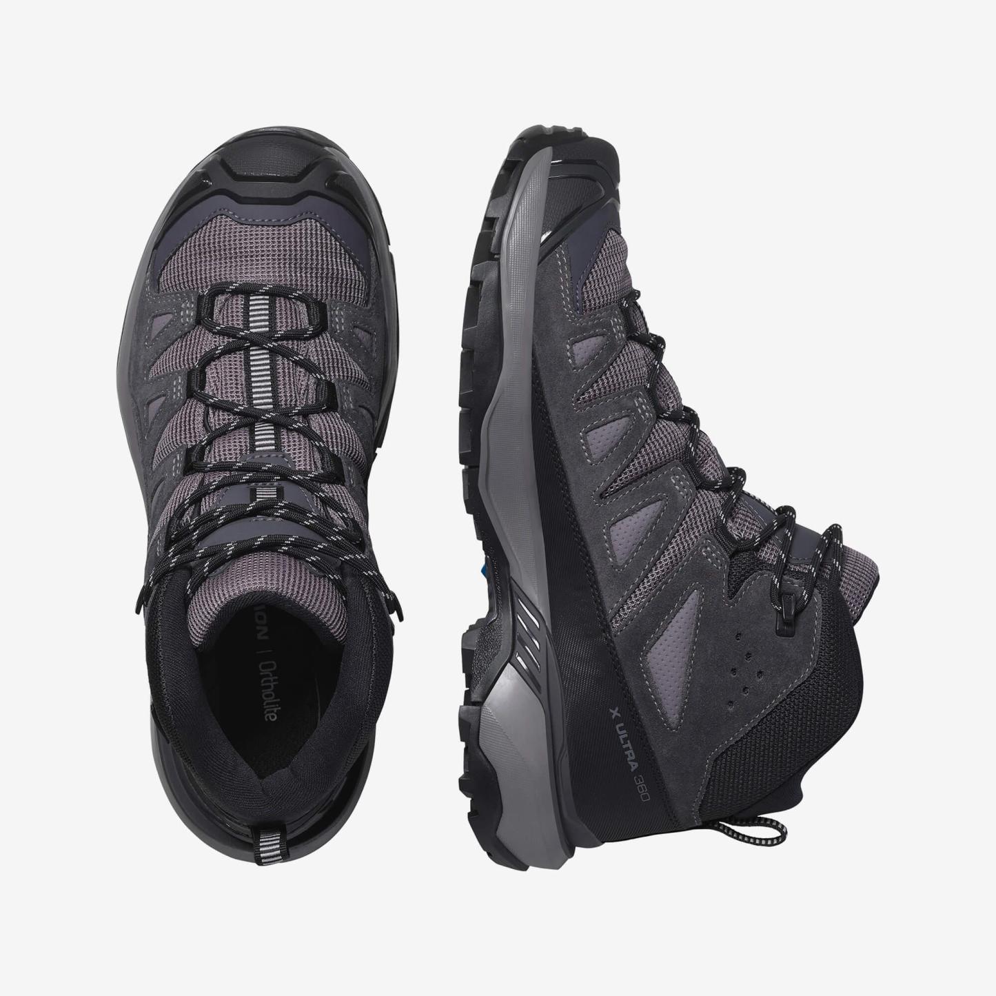 Salomon X Ultra 360 Leather Mid Gore-Tex Kadın Outdoor Botu - Gri - Gri - L47571100 - image 2
