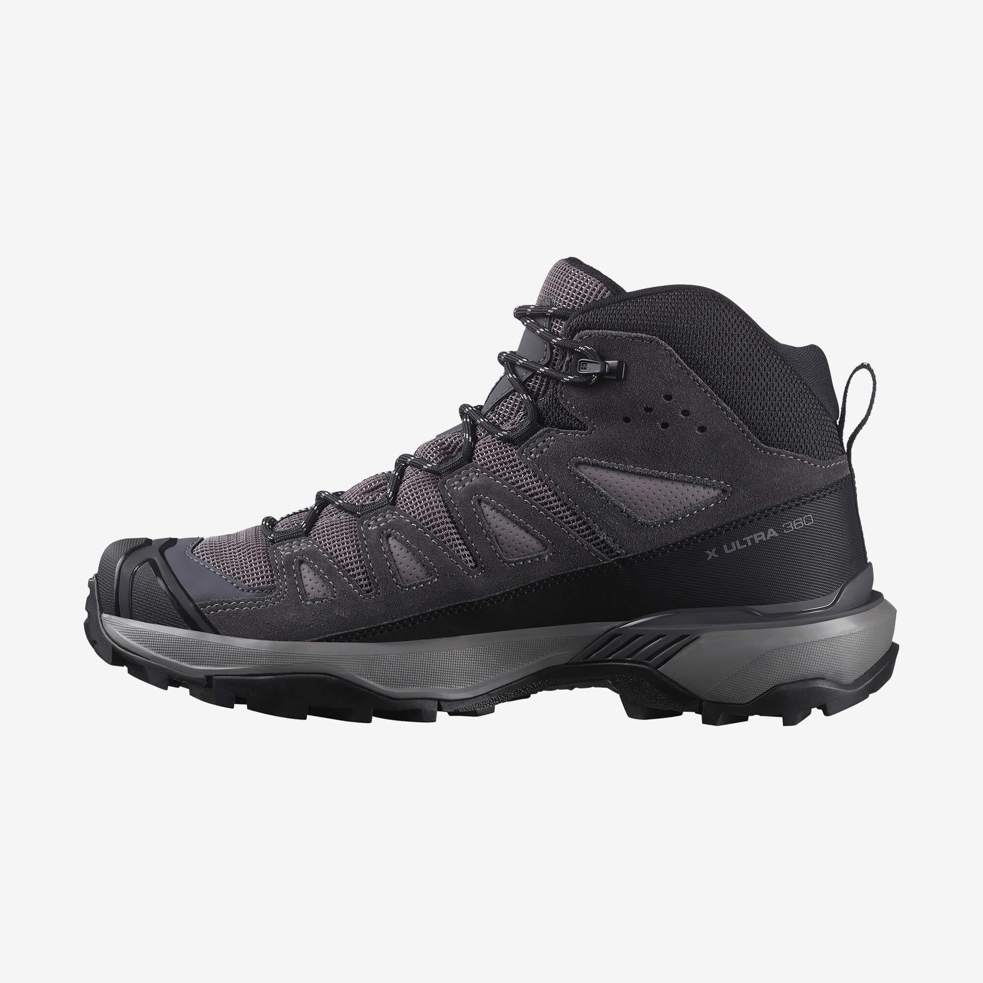 Salomon X Ultra 360 Leather Mid Gore-Tex Kadın Outdoor Botu - Gri - Gri - L47571100 - image 4
