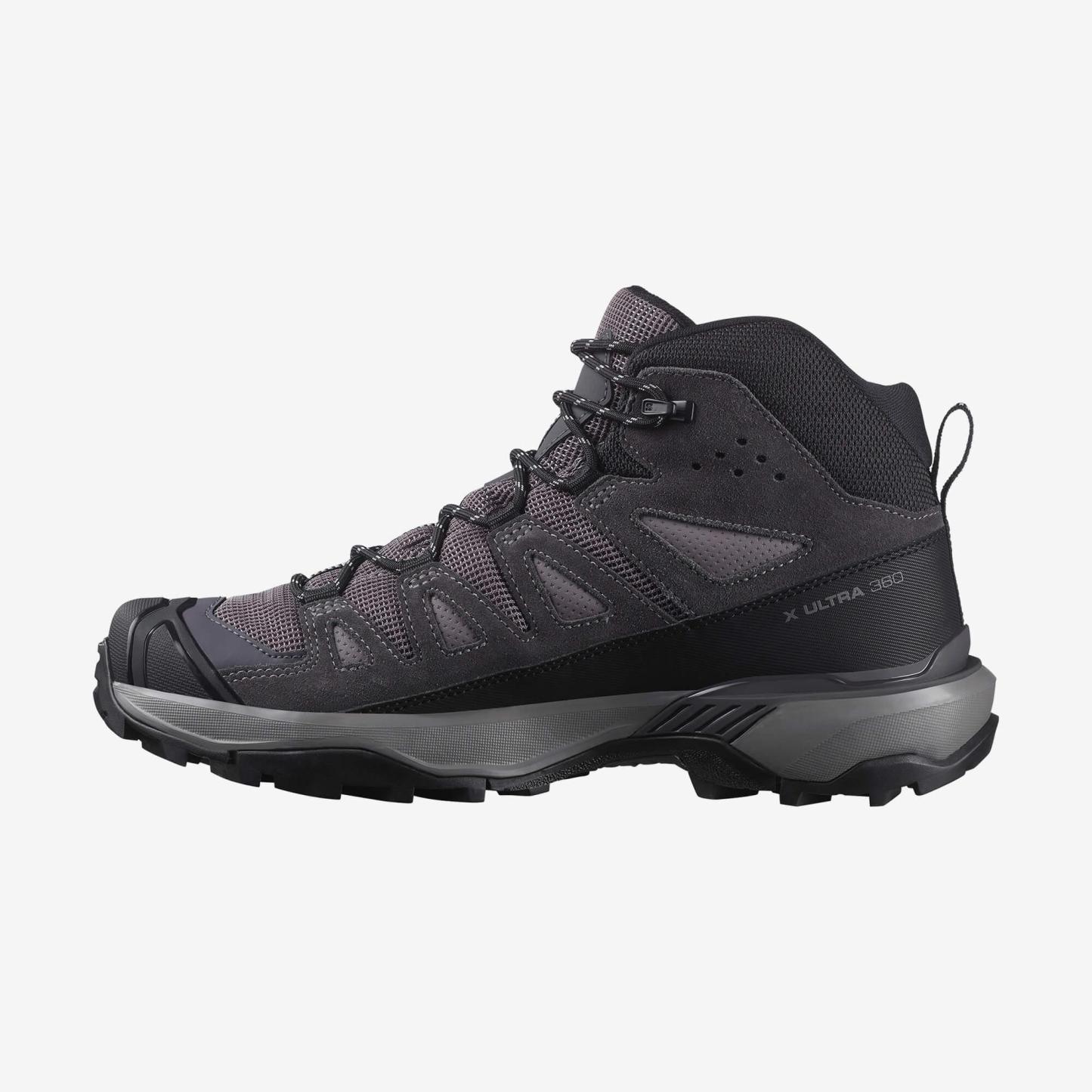 Salomon X Ultra 360 Leather Mid Gore-Tex Kadın Outdoor Botu - Gri - Gri - L47571100 - image 4