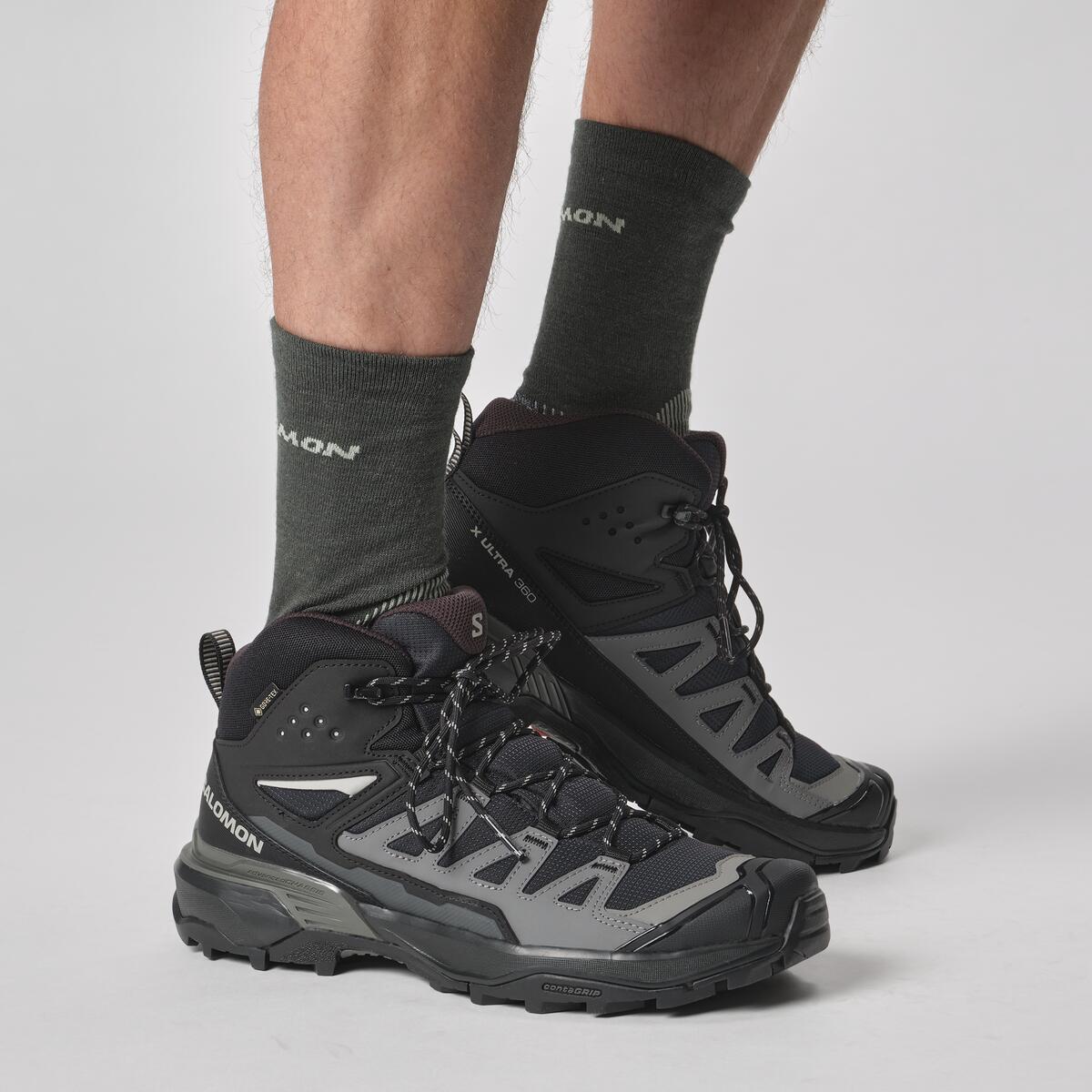 Salomon X ULTRA 360 MID GORE-TEX Erkek Outdoor Botu Cloudburst L45395400 - Siyah - L47447600 - image 7