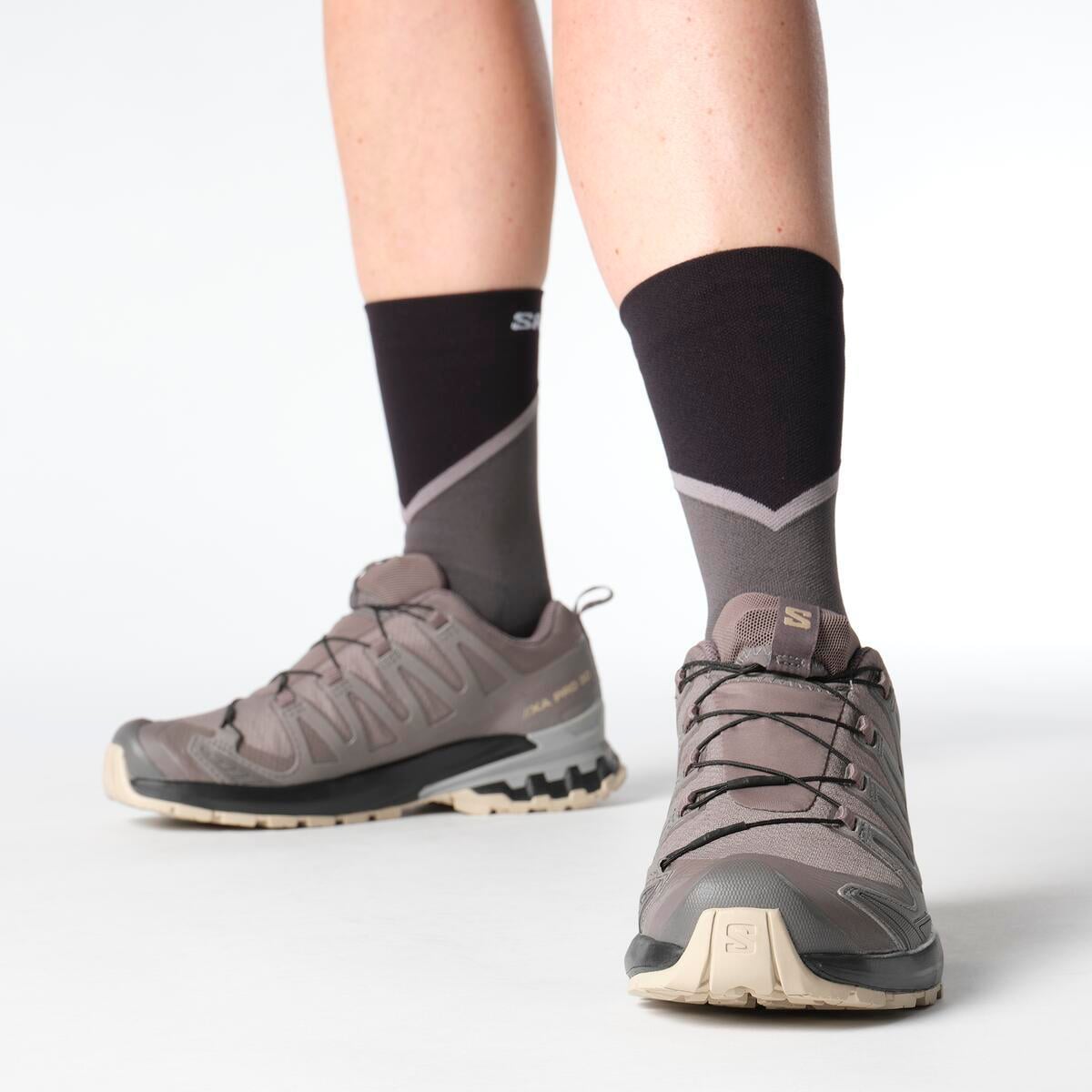 Salomon XA PRO 3D V9 GORE-TEX Kadın Outdoor Ayakkabı Black L47882300 - Plum Kitten - L47744500 - image 7