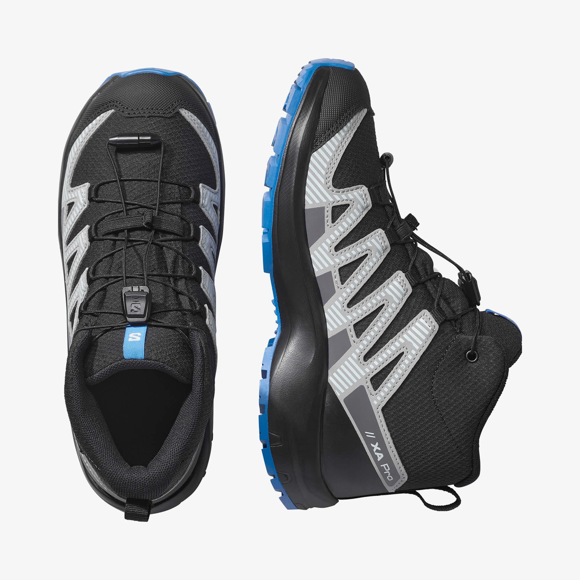 Salomon XA PRO V8 MID WATERPROOF Çocuk Ayakkabı Turbulence L47857300 - Black - L47729800 - image 2
