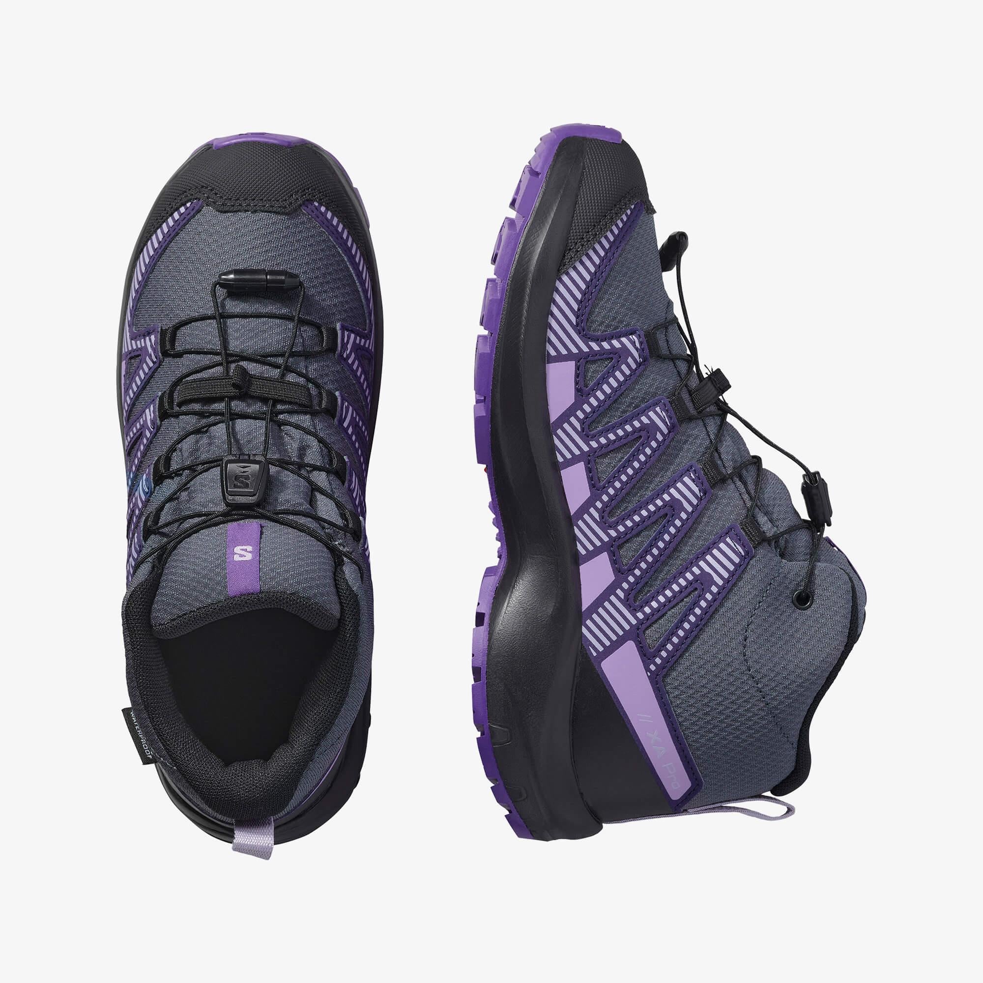 Salomon XA PRO V8 MID WATERPROOF Çocuk Ayakkabı Black L47729800 - Turbulence - L47857300 - image 2