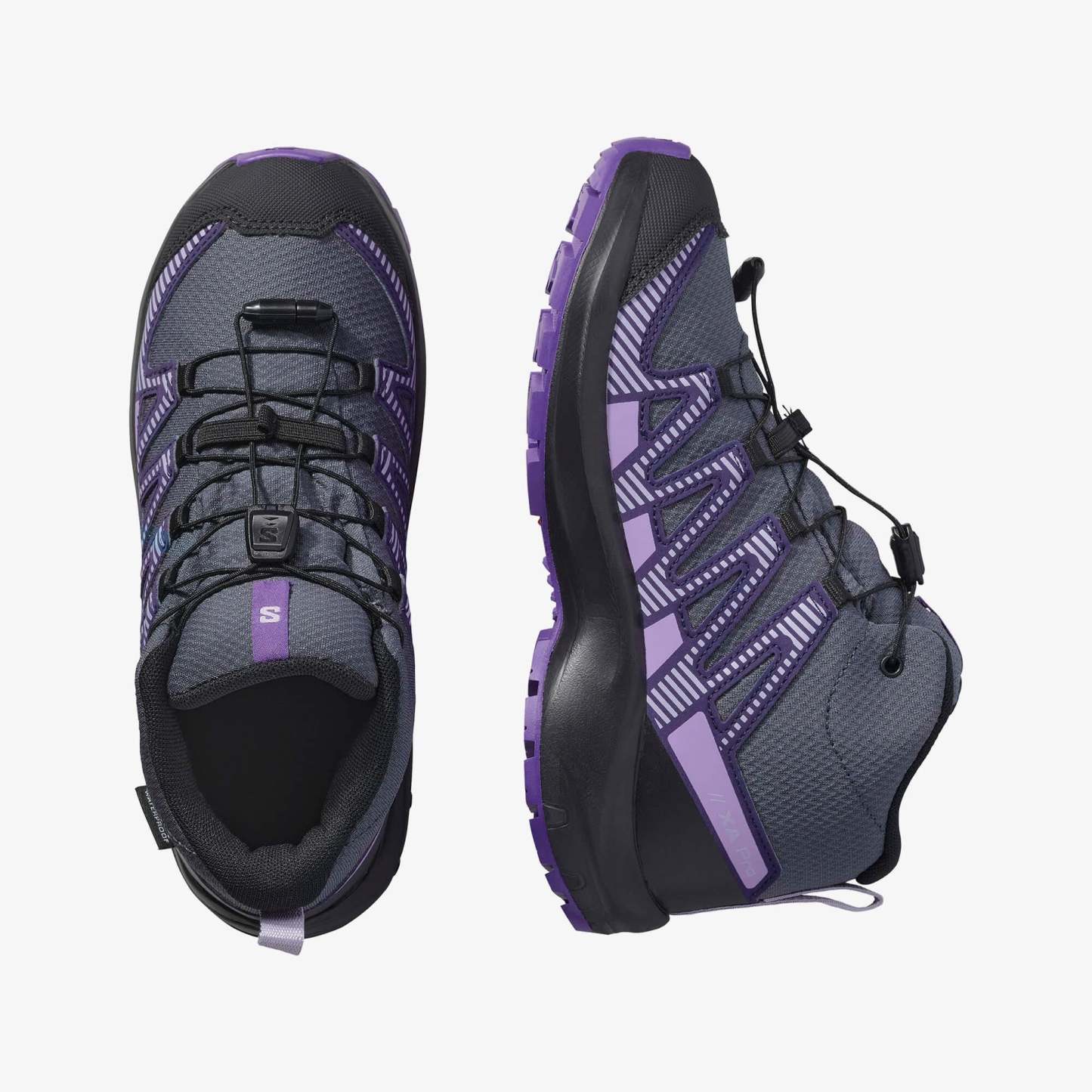 Salomon XA PRO V8 MID WATERPROOF Çocuk Ayakkabı Black L47729800 - Turbulence - L47857300 - image 2