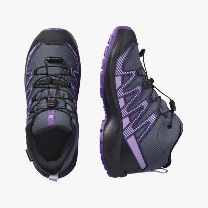 Salomon XA PRO V8 MID WATERPROOF Çocuk Ayakkabı Black L47729800 - Turbulence - L47857300 - image 2