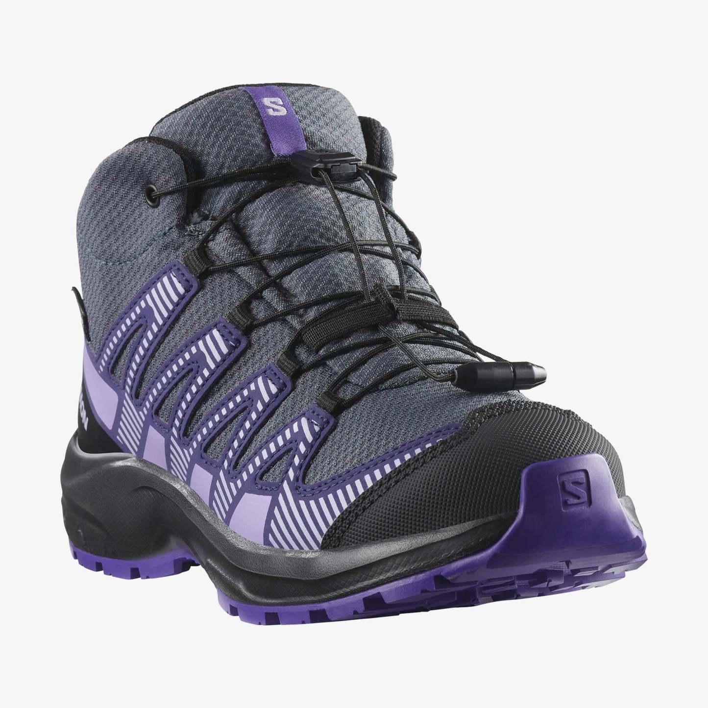 Salomon XA PRO V8 MID WATERPROOF Çocuk Ayakkabı Black L47729800 - Turbulence - L47857300 - image 4