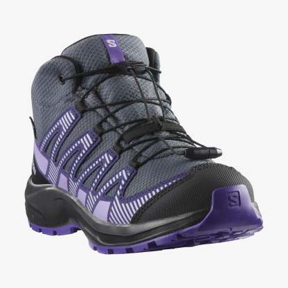 Salomon XA PRO V8 MID WATERPROOF Çocuk Ayakkabı Black L47729800 - Turbulence - L47857300 - image 4
