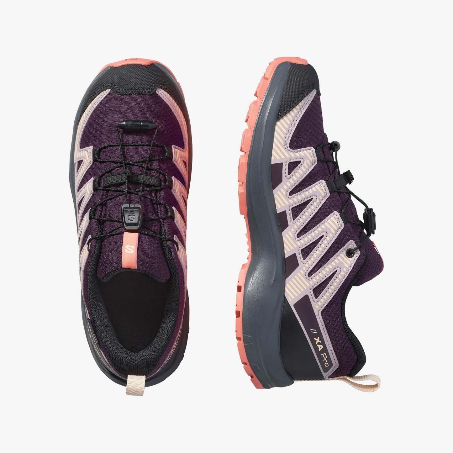 Salomon XA PRO V8 WATERPROOF Çocuk Ayakkabı Black L47729400 - Plum Kitten - L47857100 - image 2