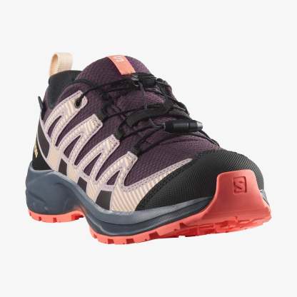 Salomon XA PRO V8 WATERPROOF Çocuk Ayakkabı Black L47729400 - Plum Kitten - L47857100 - image 4