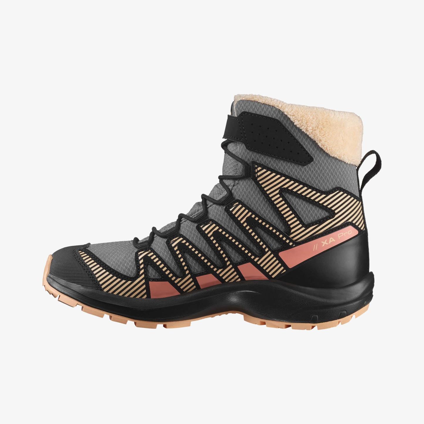 Salomon XA PRO V8 WINTER WATERPROOF Çocuk Ayakkabı Turbulence L47857400 - Pewter - L47780000 - image 3