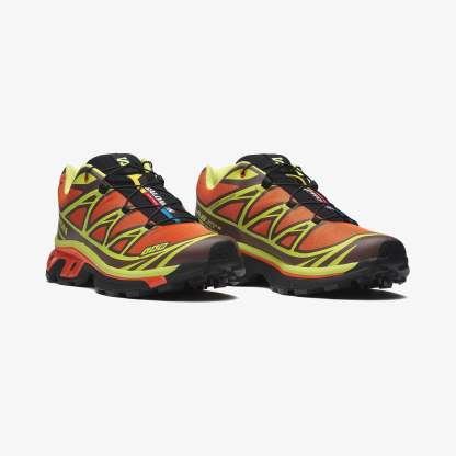 Salomon XT-6 Unisex Sneaker White L49212200 - Red Orange - L47869600 - image 2