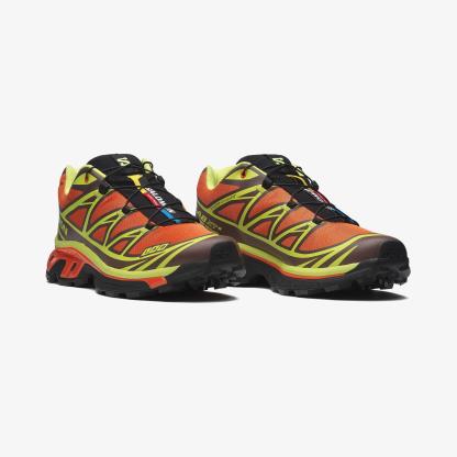 Salomon XT-6 Unisex Sneaker Walnut L49212000 - Red Orange - L47869600 - image 2