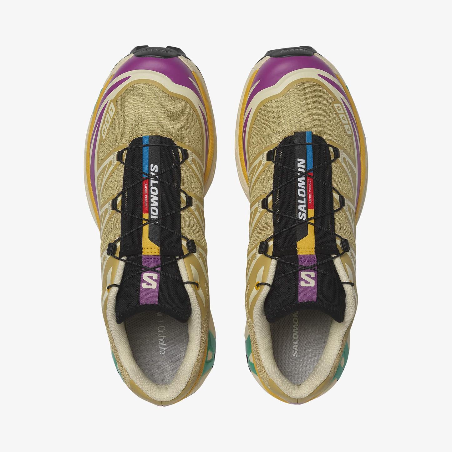 Salomon XT-6 Unisex Sneaker White L49212200 - Antique Gold - L47886500 - image 3