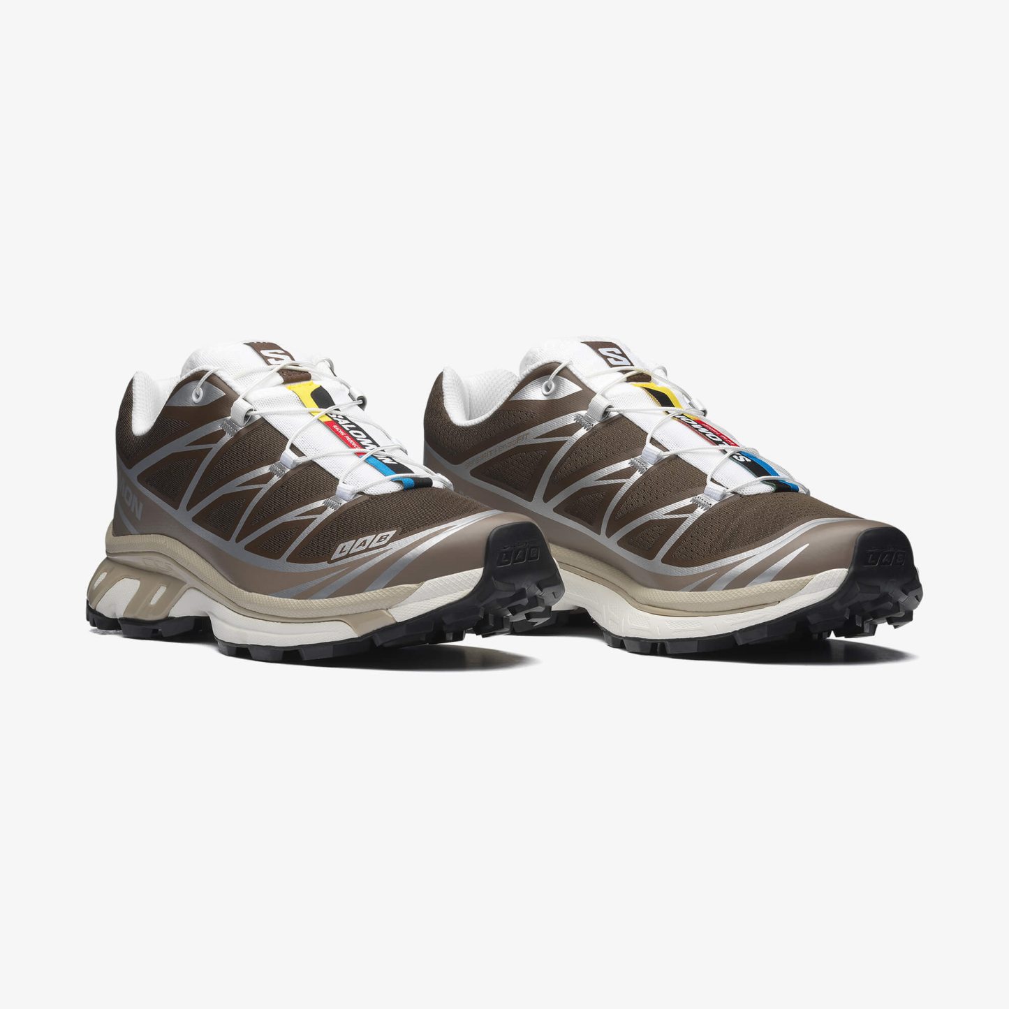 Salomon XT-6 Unisex Sneaker White L49212200 - Earth Brown - L49209900 - image 3