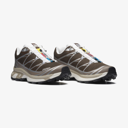 Salomon XT-6 Unisex Sneaker White L49212200 - Earth Brown - L49209900 - image 3