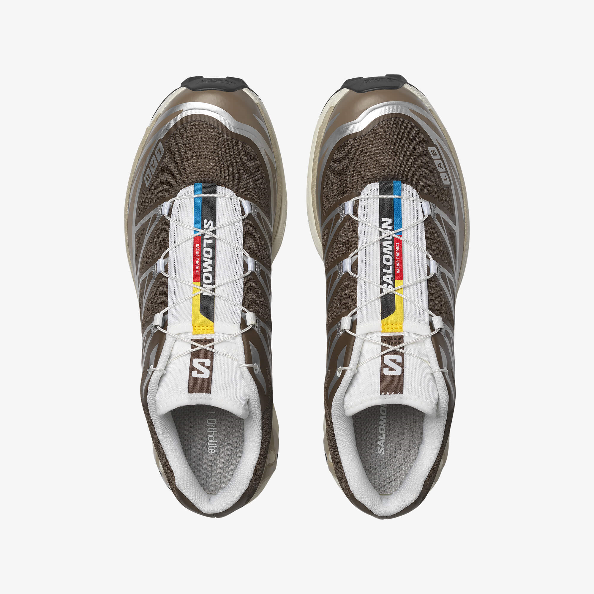 Salomon XT-6 Unisex Sneaker White L49212200 - Earth Brown - L49209900 - image 2