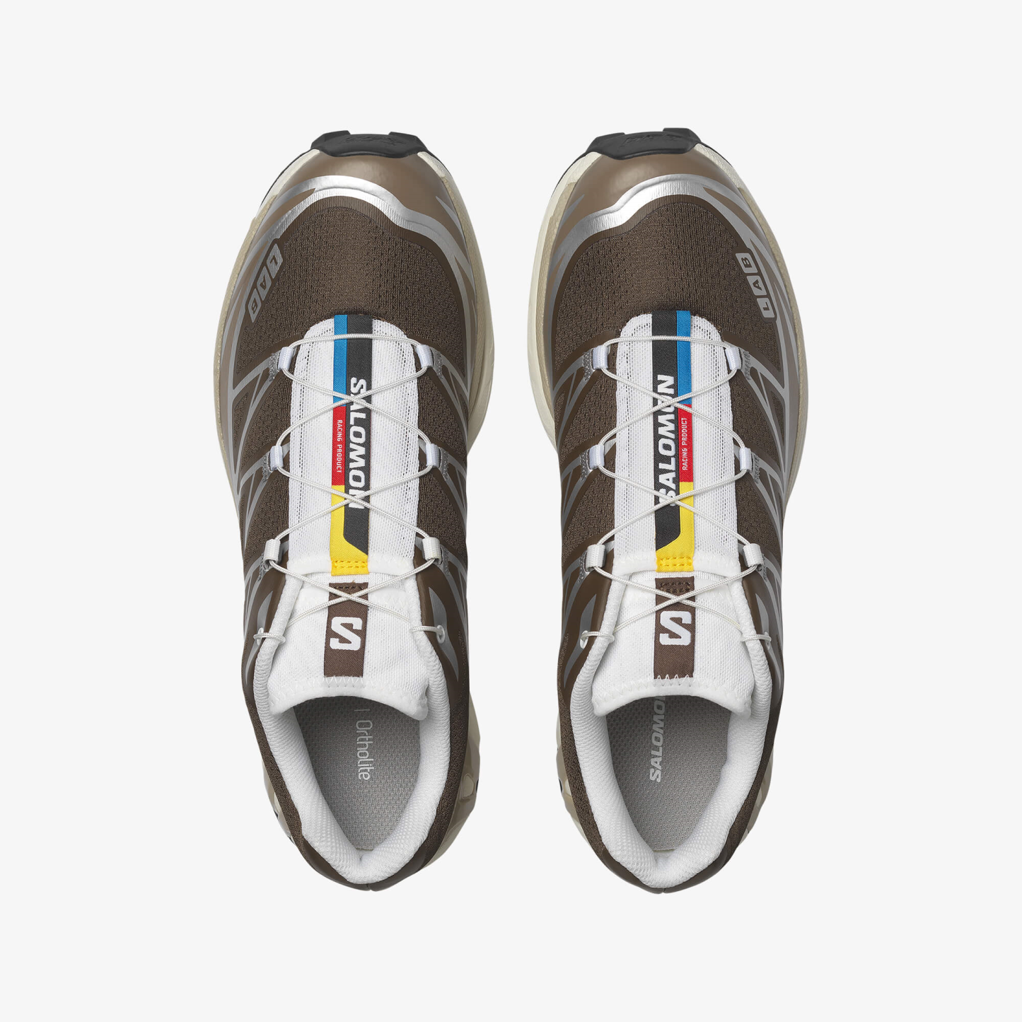 Salomon XT-6 Unisex Sneaker White L49212200 - Earth Brown - L49209900 - image 2