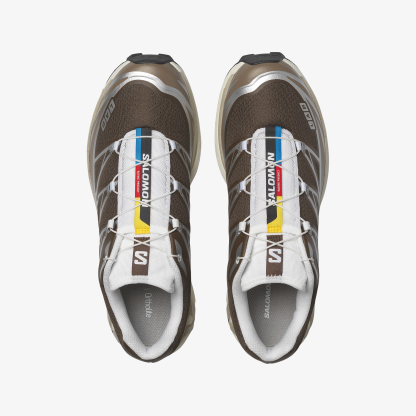 Salomon XT-6 Unisex Sneaker White L49212200 - Earth Brown - L49209900 - image 2