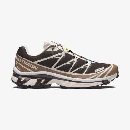 Salomon XT-6 Unisex Sneaker White L49212200 - Black Coffee - L49306600 - image 1
