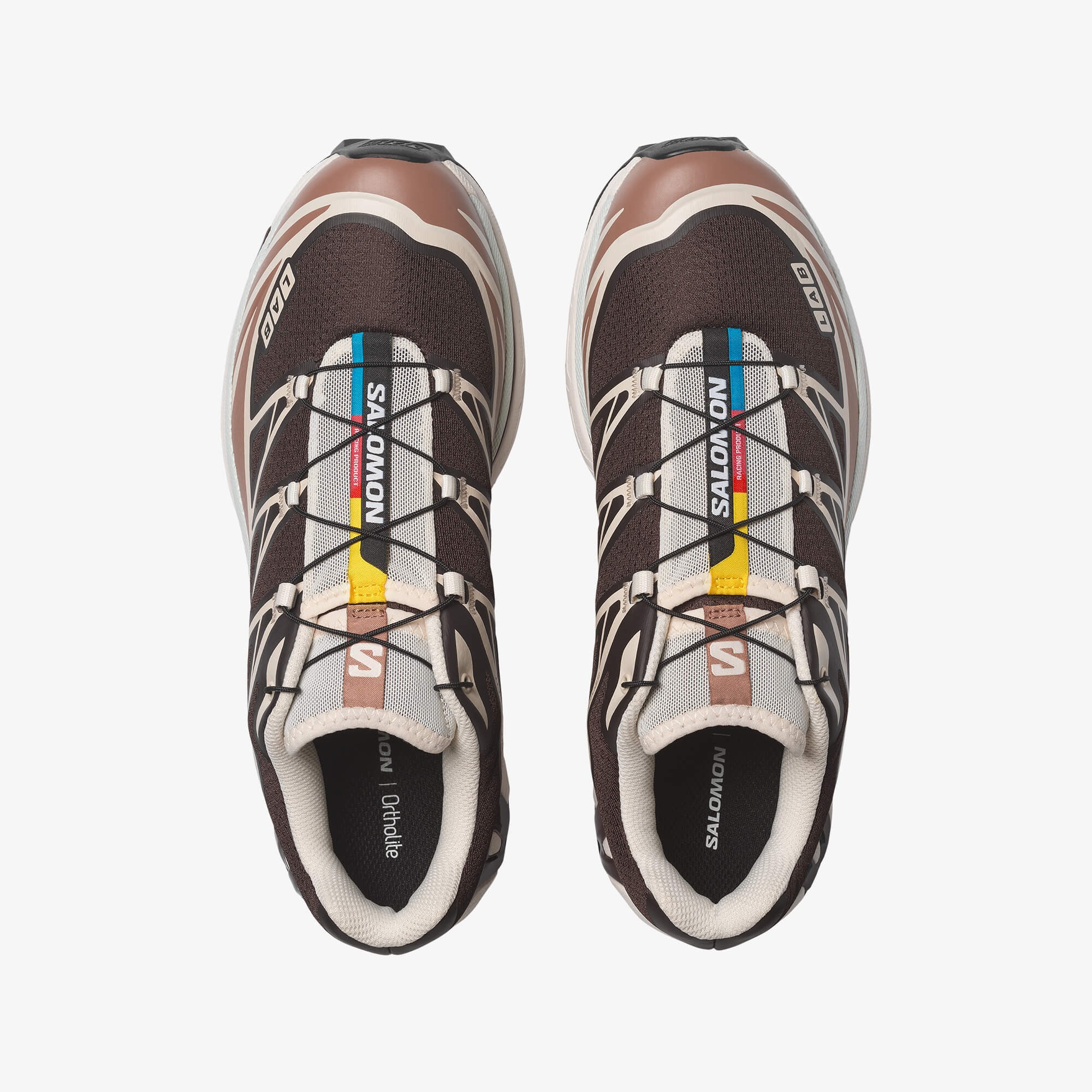 Salomon XT-6 Unisex Sneaker White L49212200 - Black Coffee - L49306600 - image 2