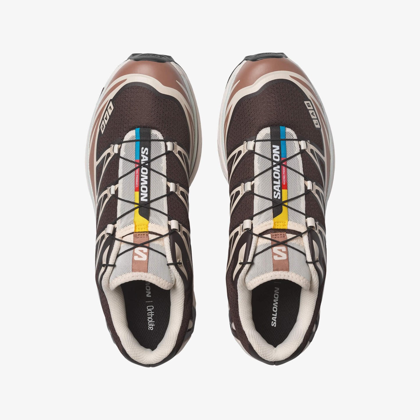 Salomon XT-6 Unisex Sneaker White L49212200 - Black Coffee - L49306600 - image 2