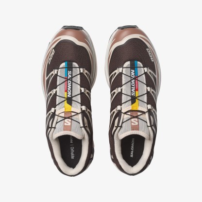 Salomon XT-6 Unisex Sneaker White L49212200 - Black Coffee - L49306600 - image 2