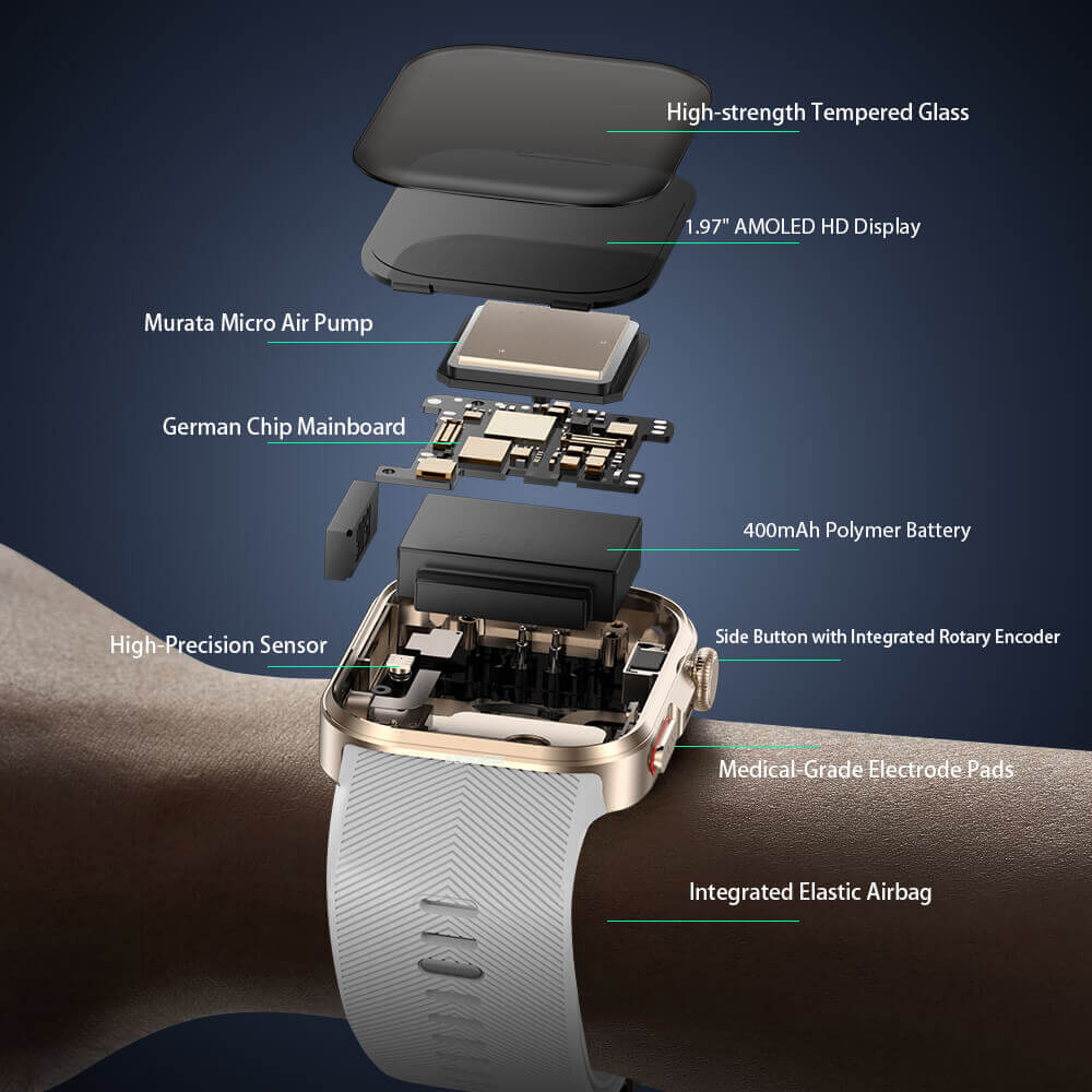 Aegis D6 Ultra: Smart Blood Pressure Watch with Oscillometric Technology