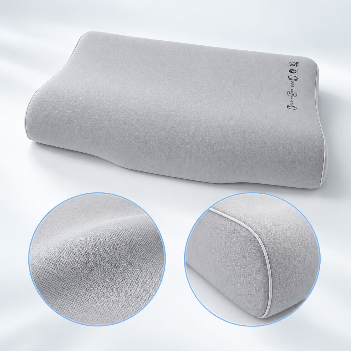 Ergonomisk nackkudde med värme och Bluetooth-högtalare
