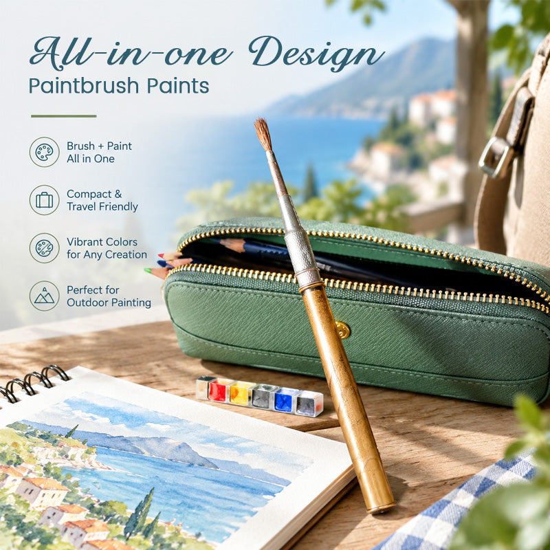 🎨 Portable All-in-One Watercolor Painting Set – Brushes & Colors