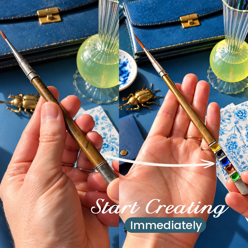 🎨 Portable All-in-One Watercolor Painting Set – Brushes & Colors