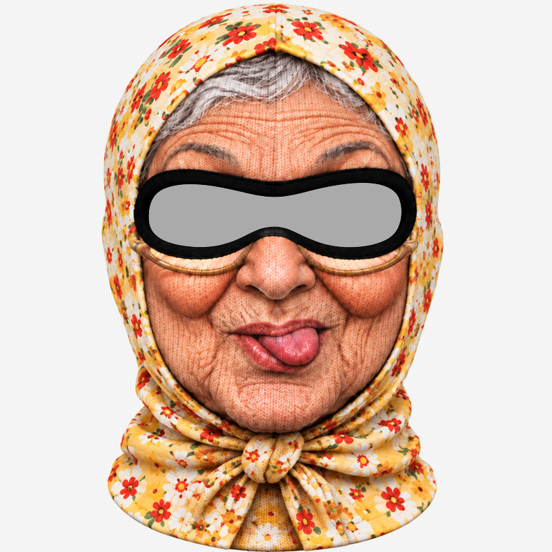 Funny Grandma Face Ski Mask